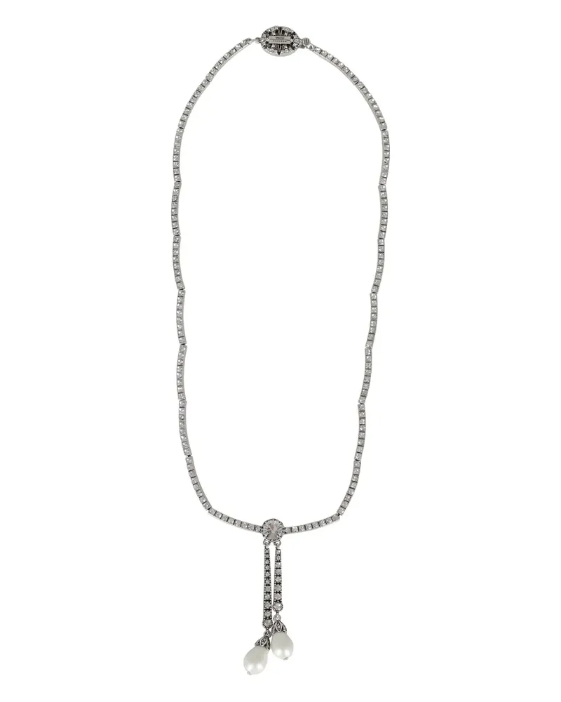 Max Mara Verzierte Duda Halskette - Silber Silber