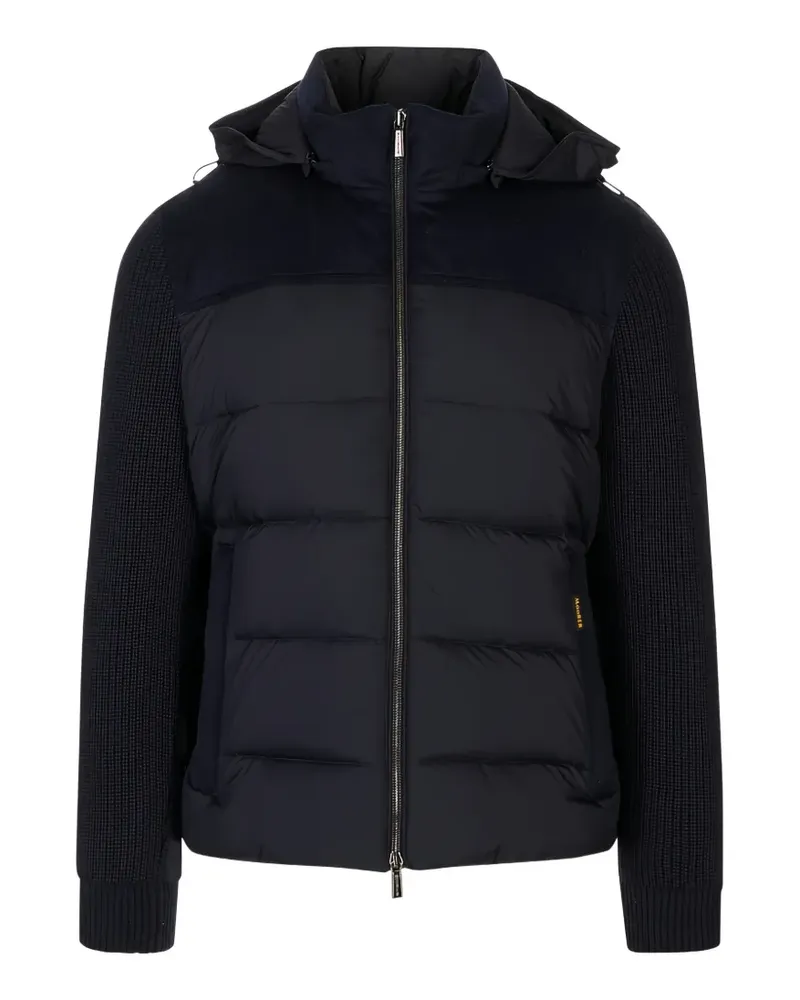 MOORER zip-up hooded jacket - Blau Blau