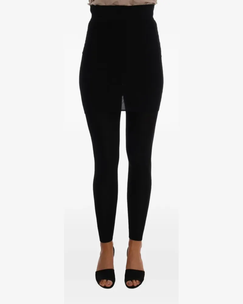 Dolce & Gabbana Stretch-Strickleggings mit hohem Bund - Schwarz Schwarz