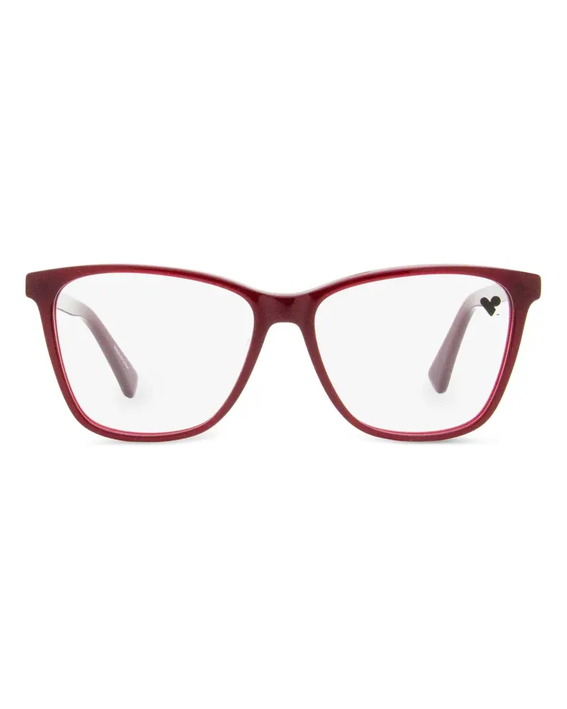 Longchamp Brille mit eckigem Gestell - Rot Rot