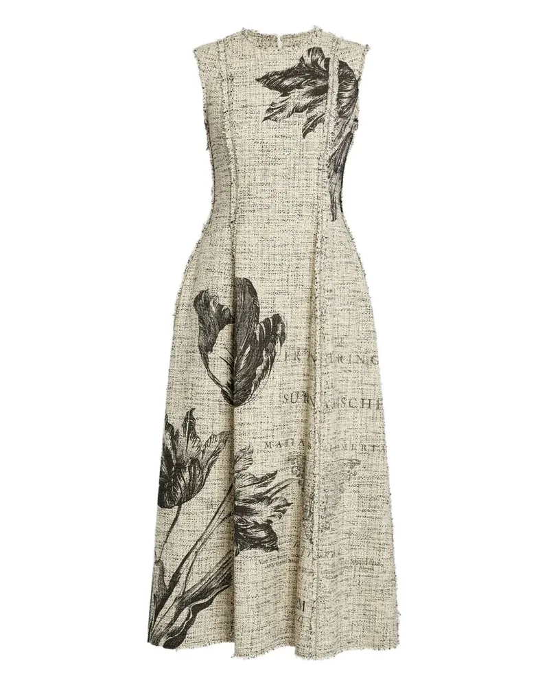 Erdem Midikleid mit Blumenmuster - Nude Nude