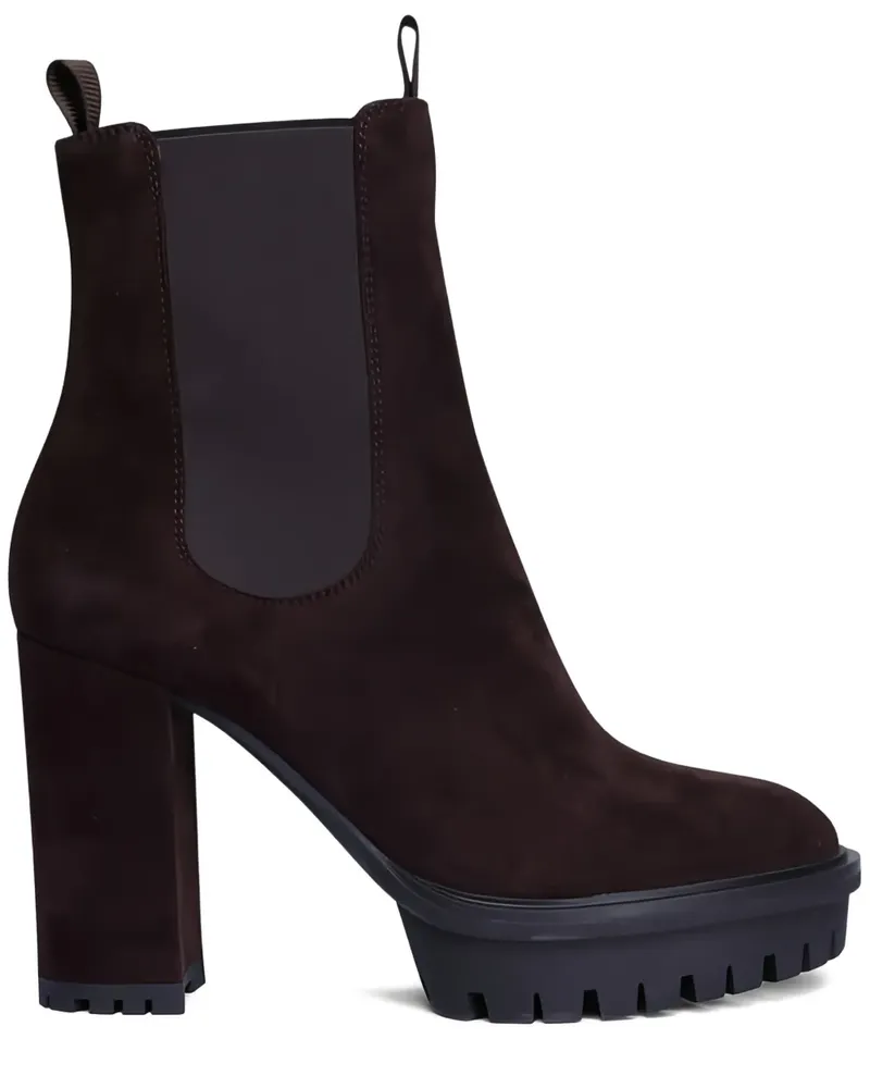 Gianvito Rossi platform heeled boots - Braun Braun