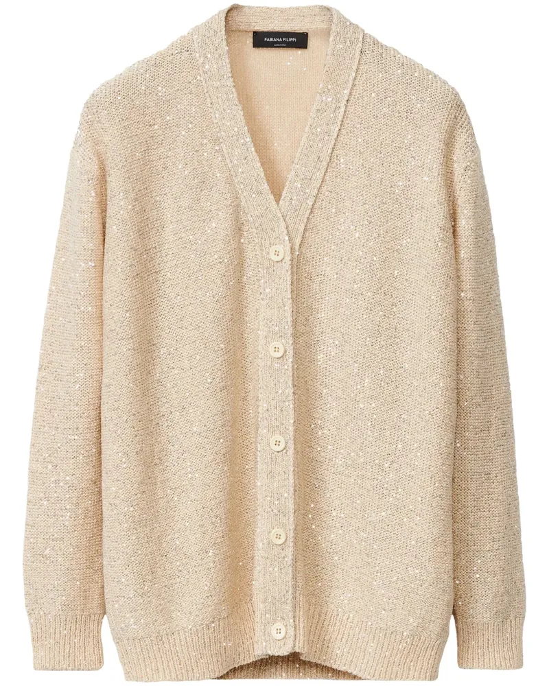 Fabiana Filippi Cardigan mit Pailletten - Braun Braun