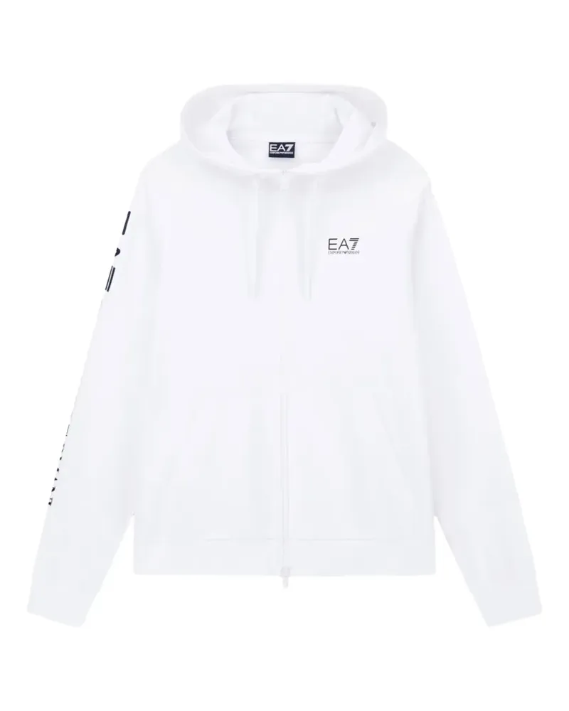 EA7 Hoodie mit Reißverschluss - Weiß Weiß