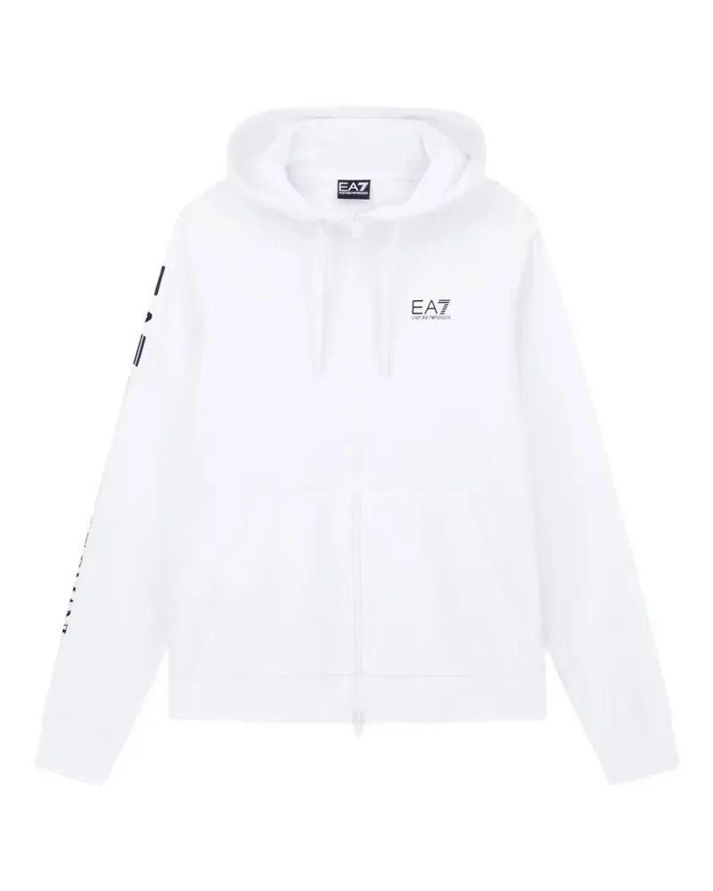 EA7 Hoodie mit Reißverschluss - Weiß Weiß