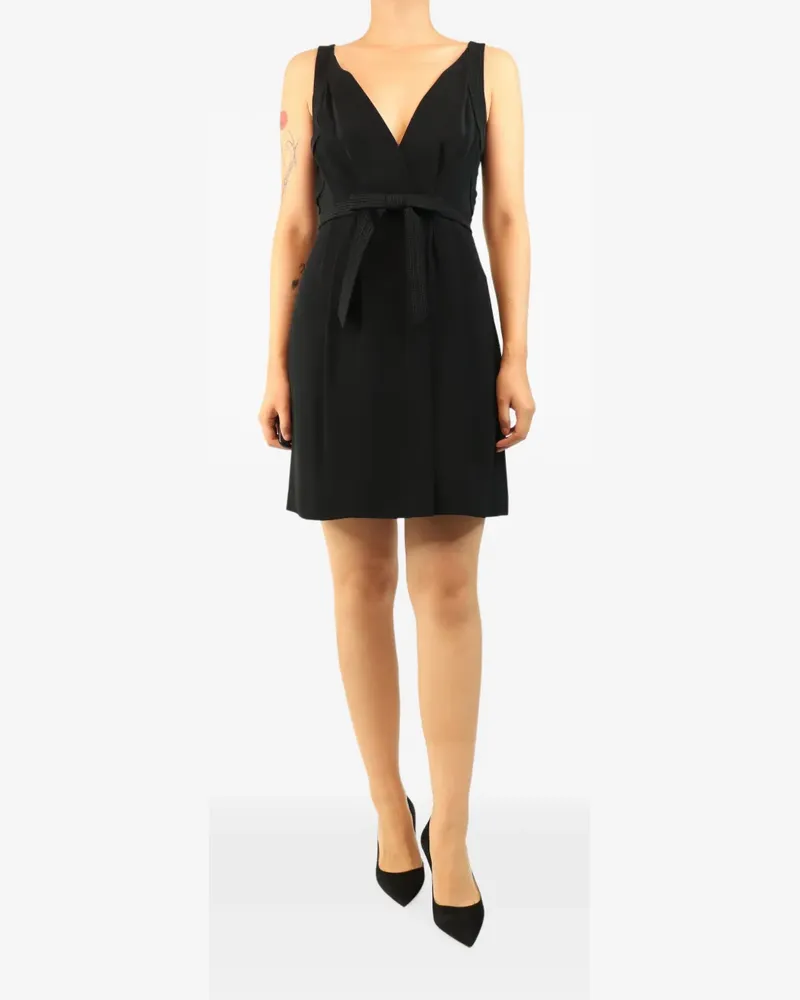 Nina Ricci Ärmelloses Minikleid mit Schleife vorne - Schwarz Schwarz