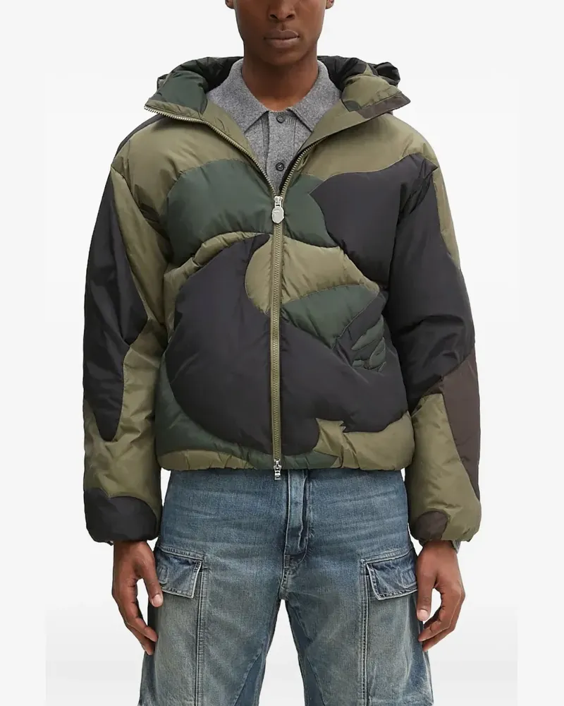 BAPE Gesteppte Jacke mit Camouflagemuster - Grün Grün