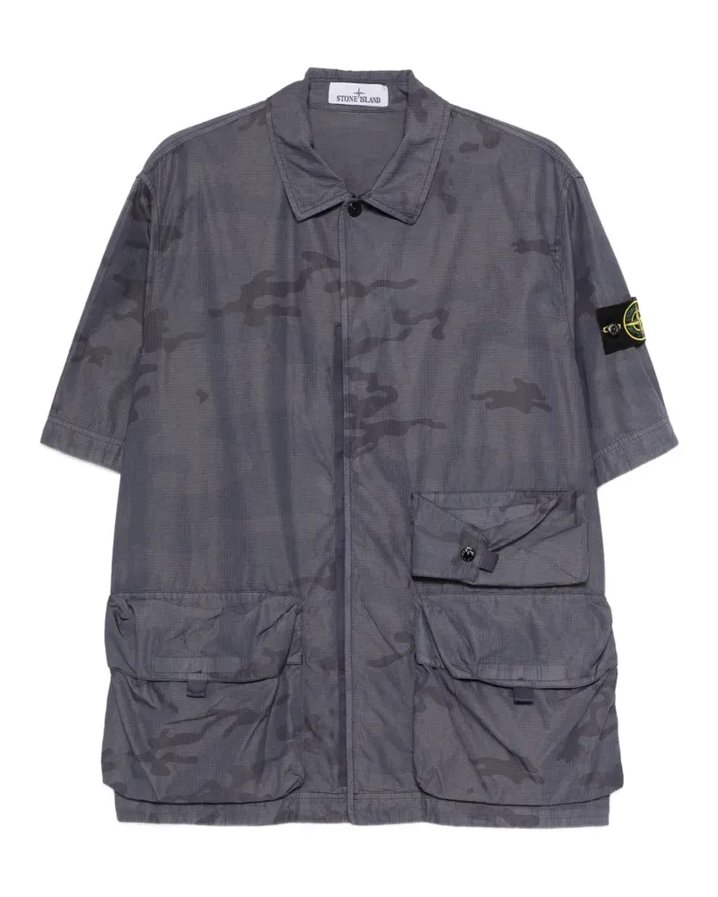 Stone Island camouflage pocket shirt - Grau Grau