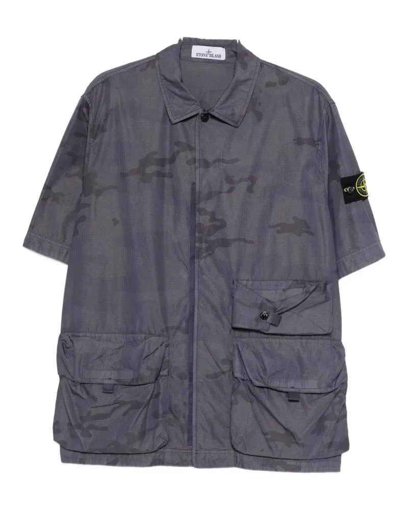 Stone Island camouflage pocket shirt - Grau Grau
