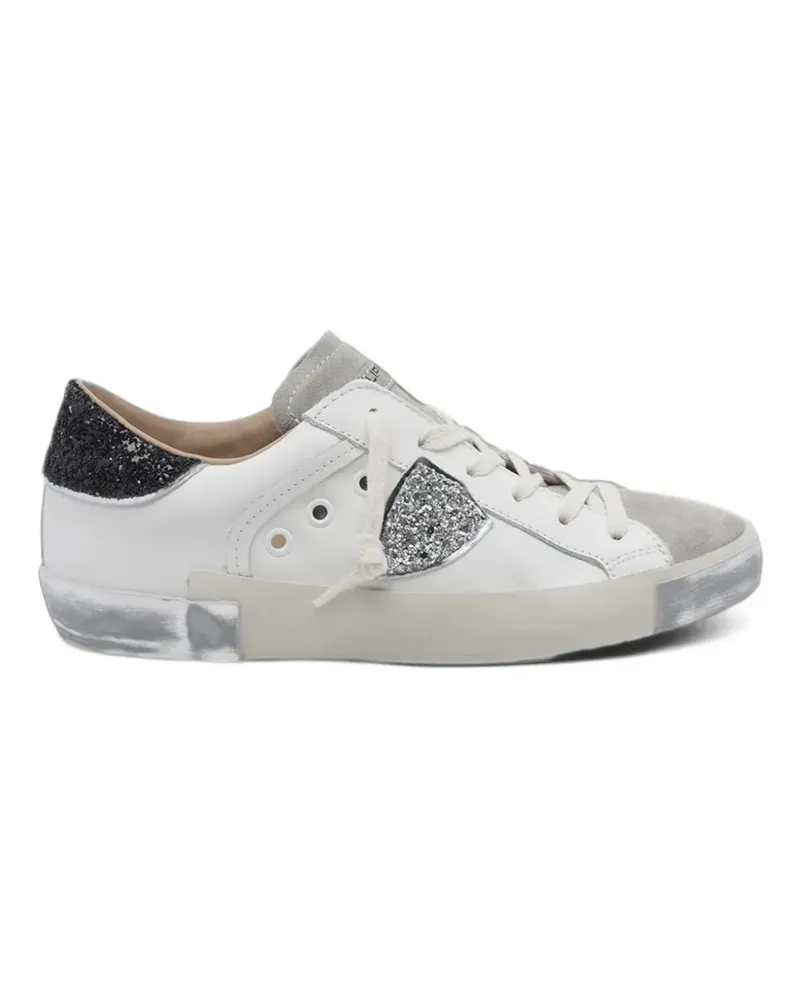 Philippe Model Paris Sneakers mit Glitter-Verzierung - Weiß Weiß