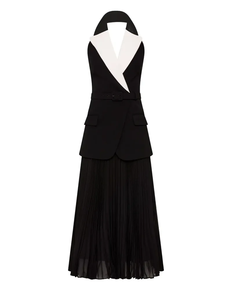 Rebecca Vallance Emma Neckholder-Kleid mit Falten - Schwarz Schwarz