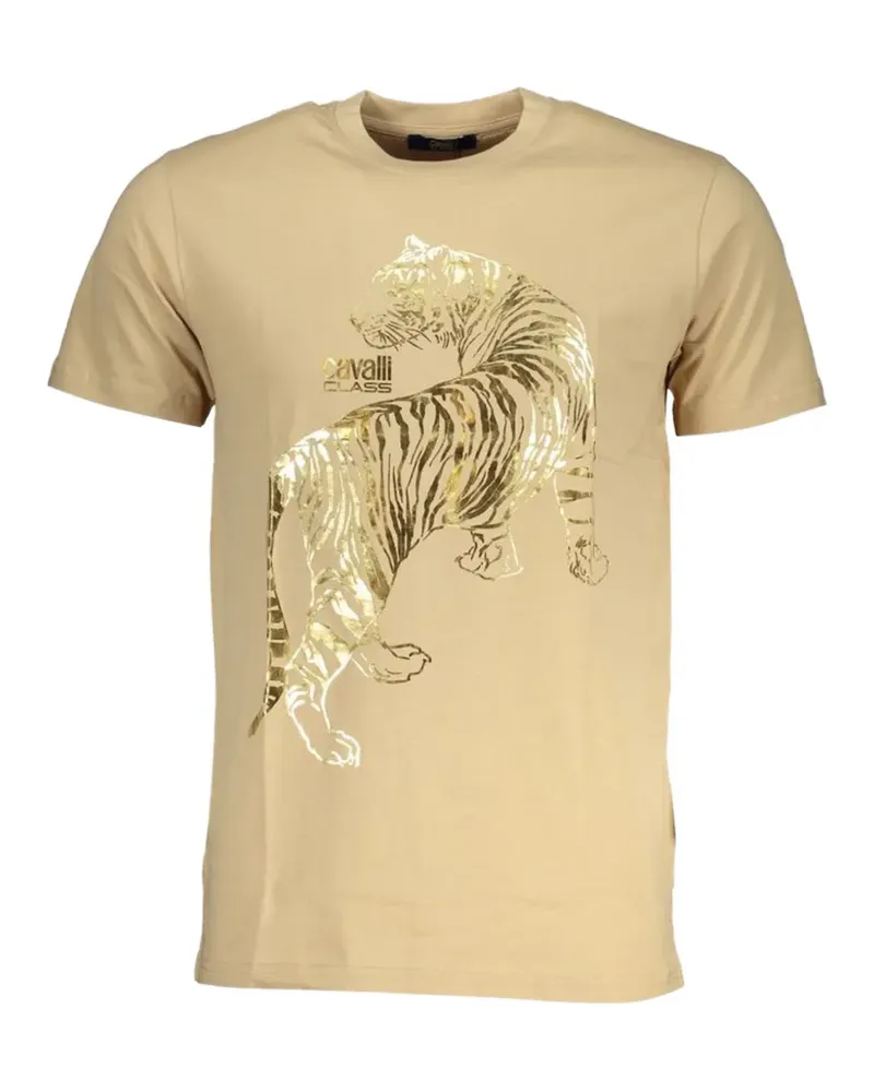 Roberto Cavalli animal-print T-shirt - Nude Nude