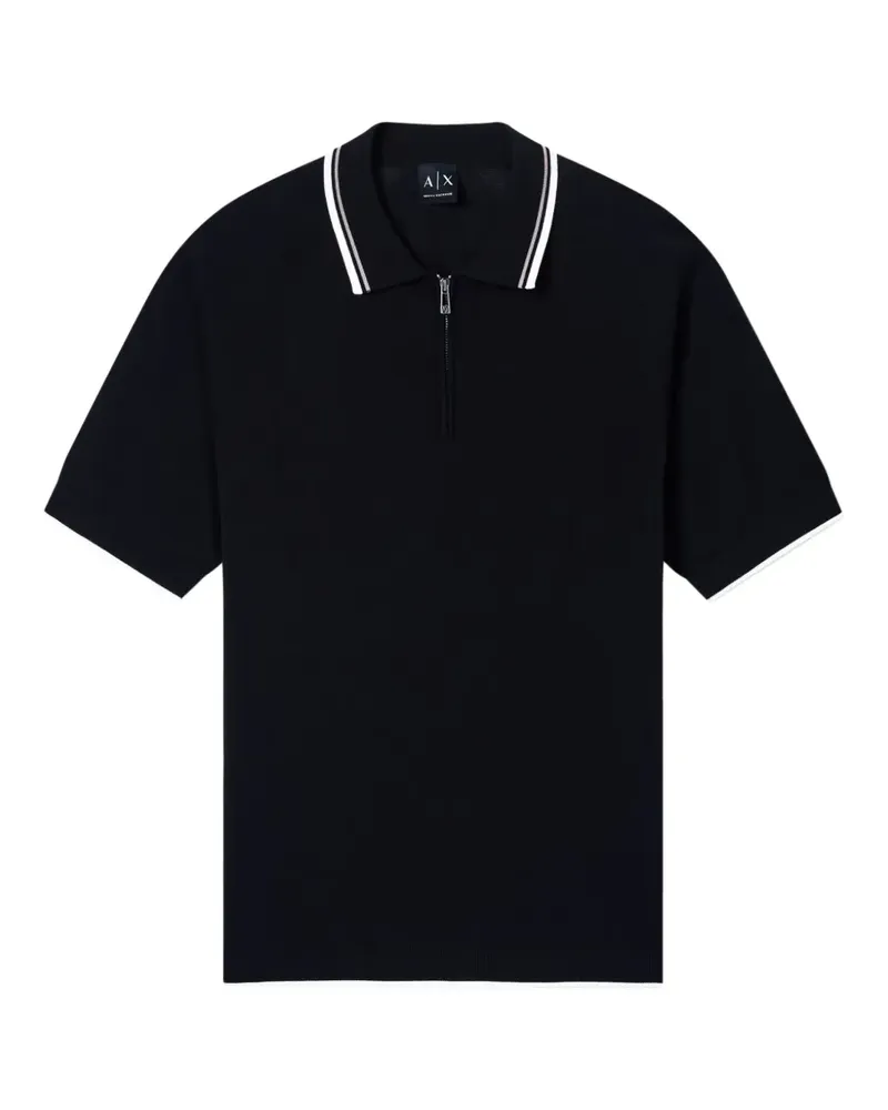 Armani Exchange cotton polo shirt - Schwarz Schwarz