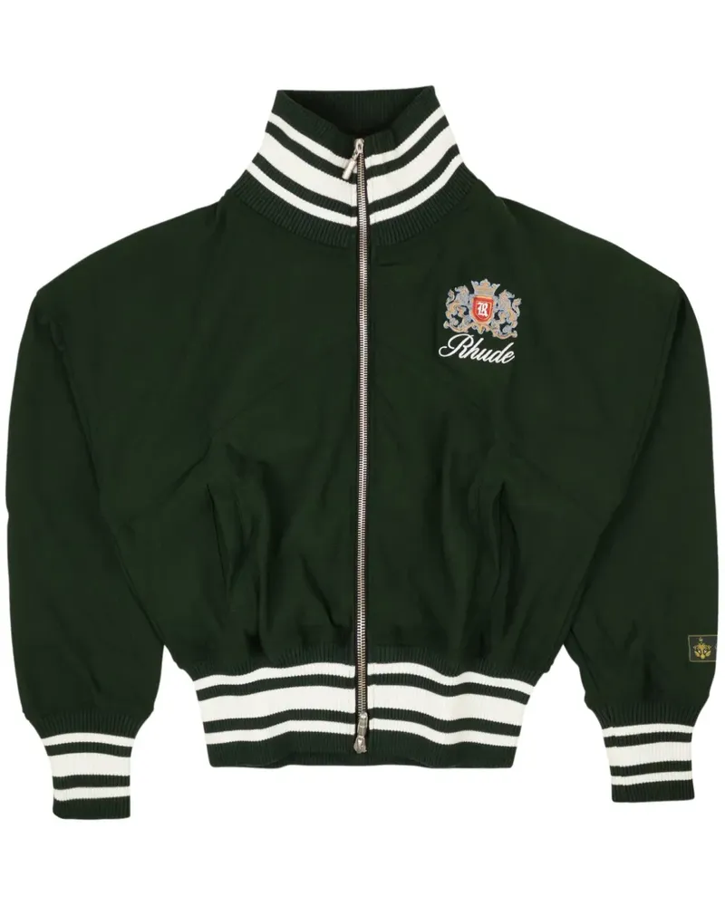 RHUDE Gerippte Sportjacke - Grün Grün