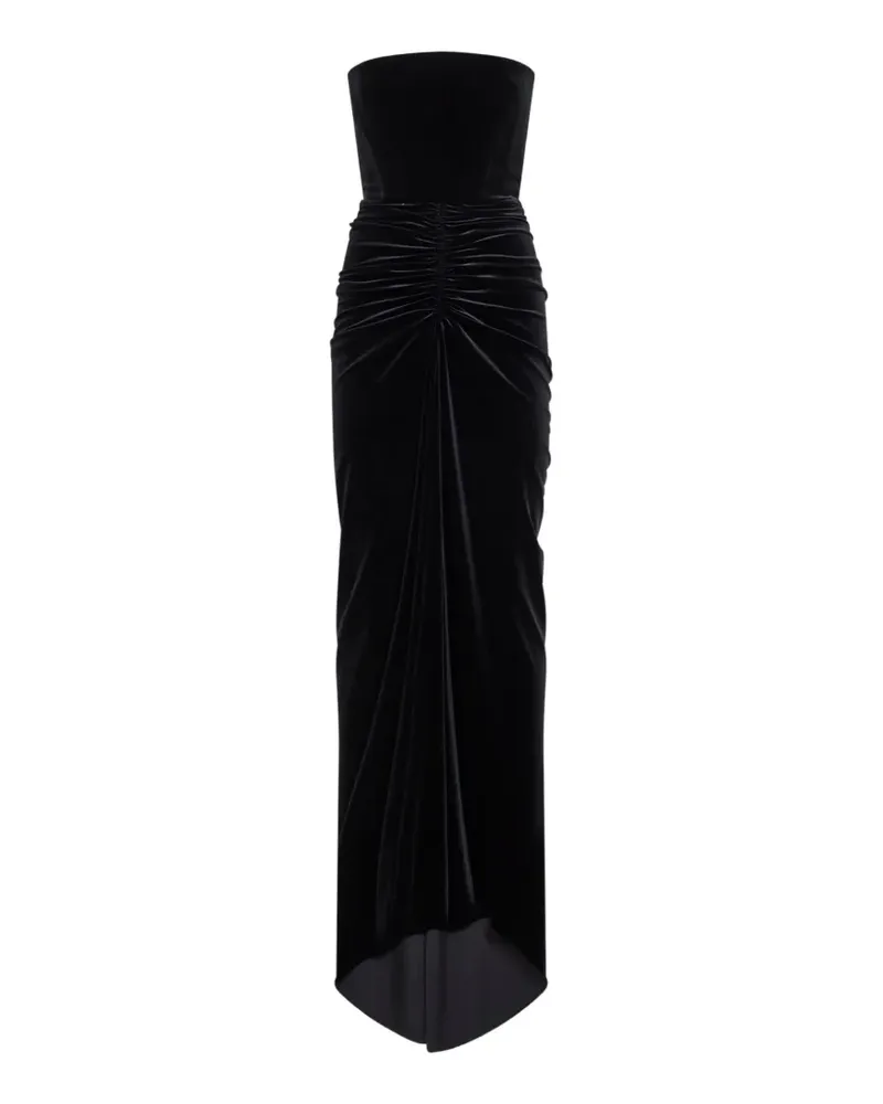 Alex Perry strapless gathered-detail maxi dress - Schwarz Schwarz