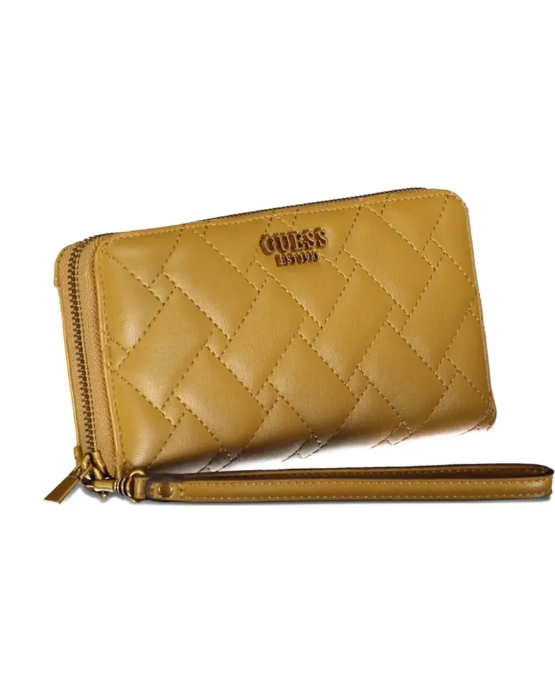 Guess quilted zip-around wallet - Gelb Gelb