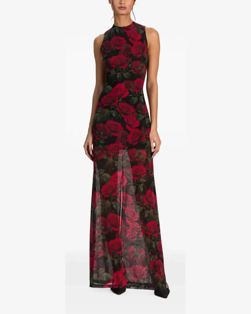 Alice + Olivia Delora floral-print maxi dress - Schwarz Schwarz