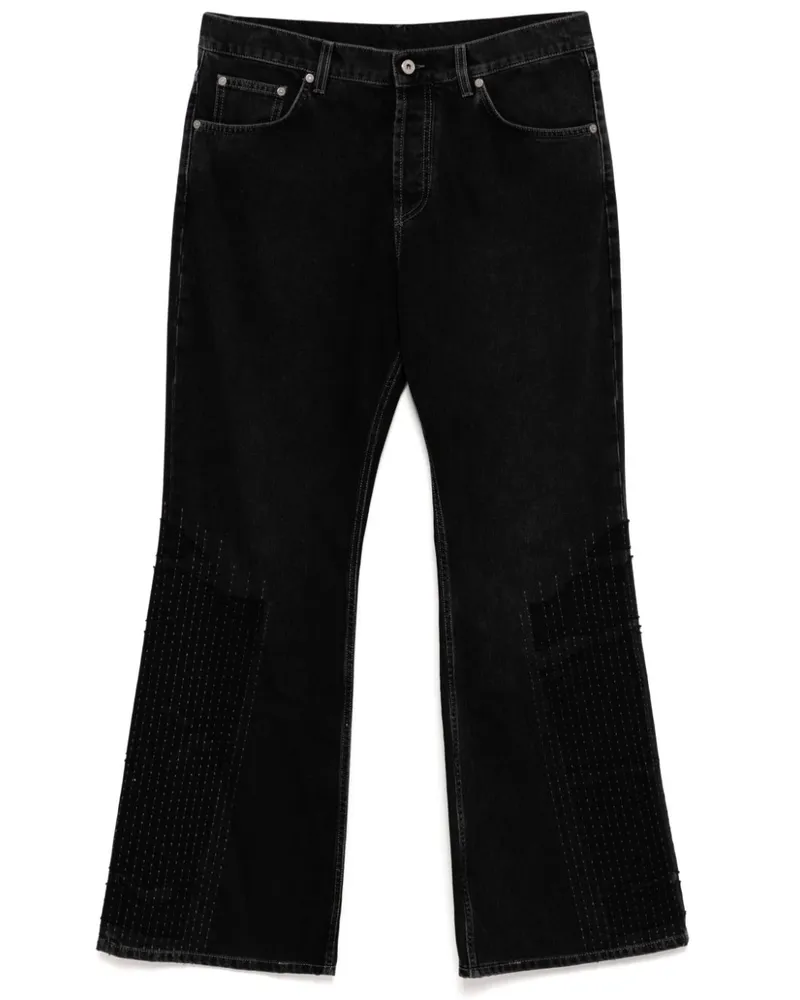 OFF-WHITE Ausgestellte Patchwork-Jeans - Schwarz Schwarz