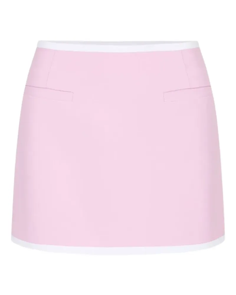 Iceberg Minirock mit Kontrastbund - Rosa Rosa