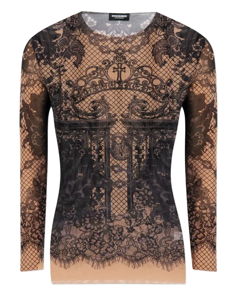 Dsquared2 Tattoo T-Shirt - Braun Braun