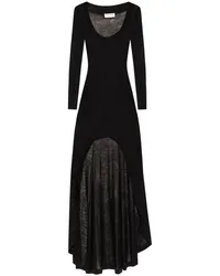 Saint Laurent Asymmetrisches Kleid Schwarz