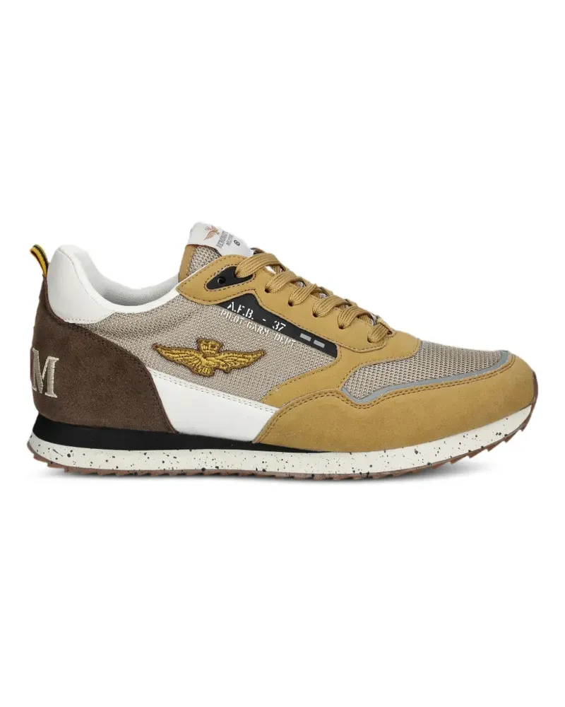 Aeronautica Militare Sneakers mit Applikation - Nude Nude
