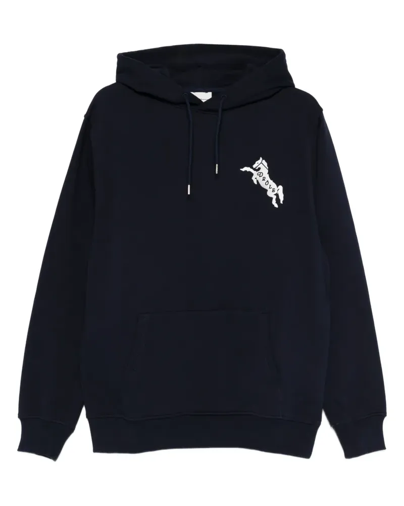 Drôle de Monsieur Hoodie mit Logo-Stickerei - Blau Blau
