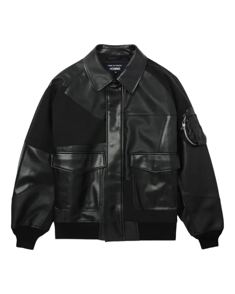 Comme des Garçons Jacke im Patchwork-Design - Schwarz Schwarz