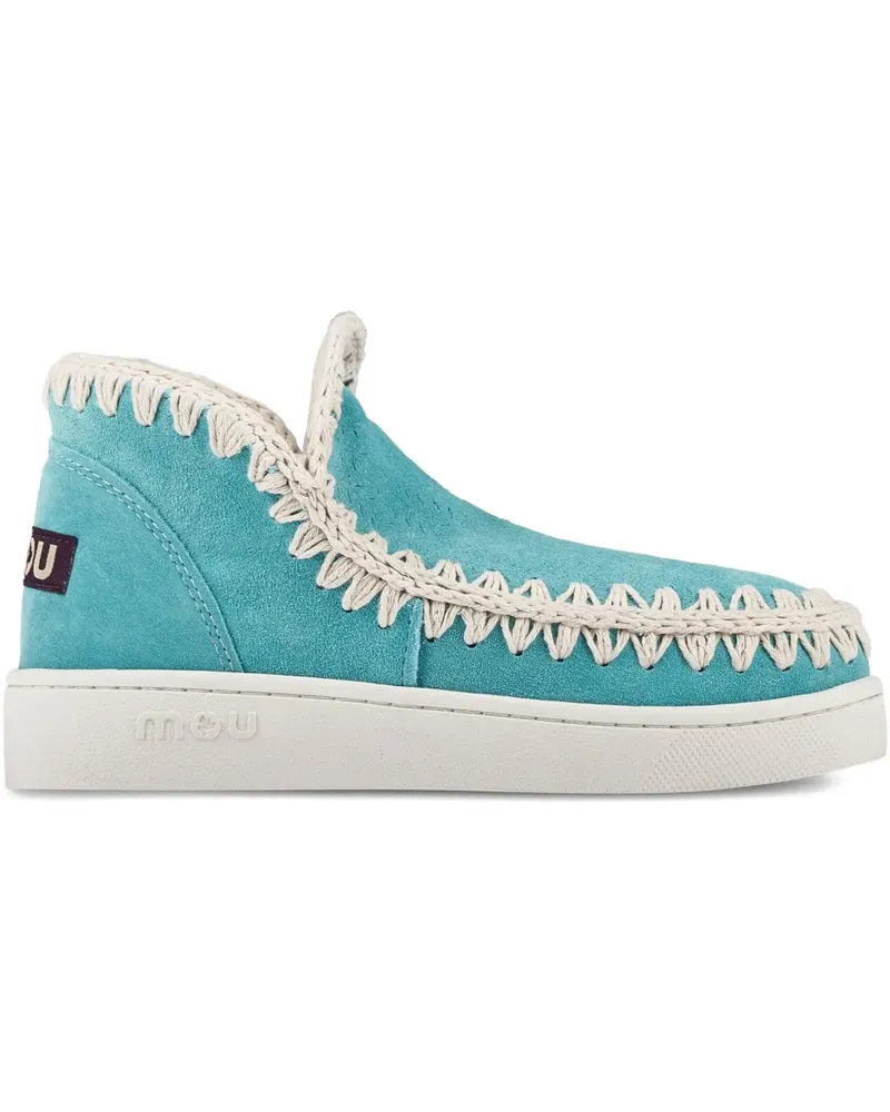 Mou Bestickte Slip-On-Sneakers - Blau Blau