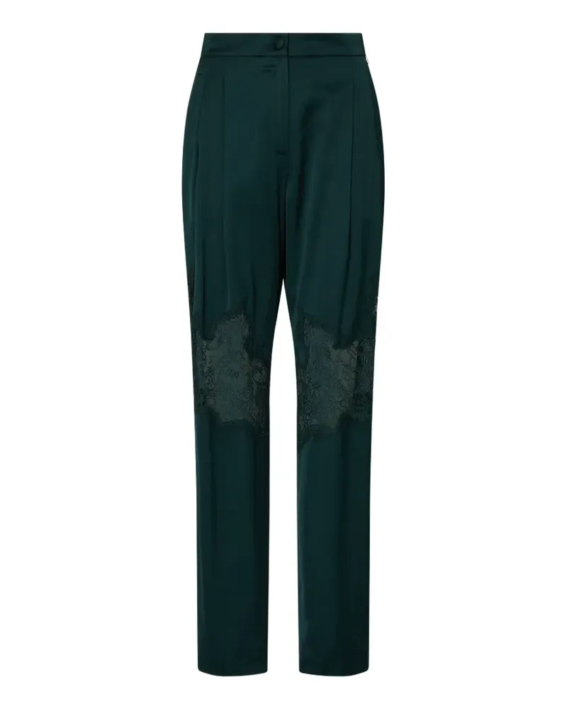 Liu Jo satin trousers with lace details - Grün Grün