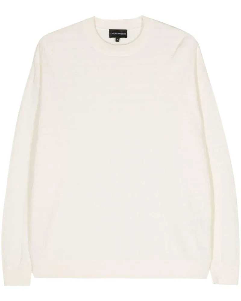 Emporio Armani Pullover mit Jacquard-Logo - Nude Nude