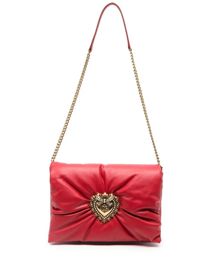 Dolce & Gabbana Schultertasche mit Logo-Schild - Rot Rot