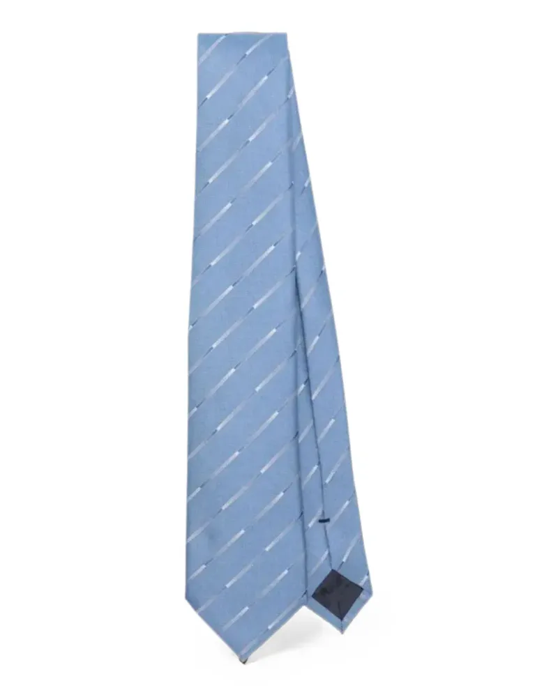 Emporio Armani Krawatte aus Seide - Blau Blau