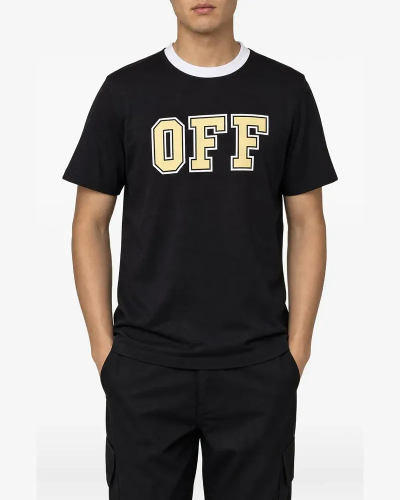 OFF-WHITE Kurzärmeliges T-Shirt mit Logo-Print - Schwarz Schwarz