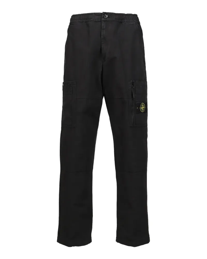 Stone Island 3100015 Cargohose aus Bio-Baumwolle - Schwarz Schwarz