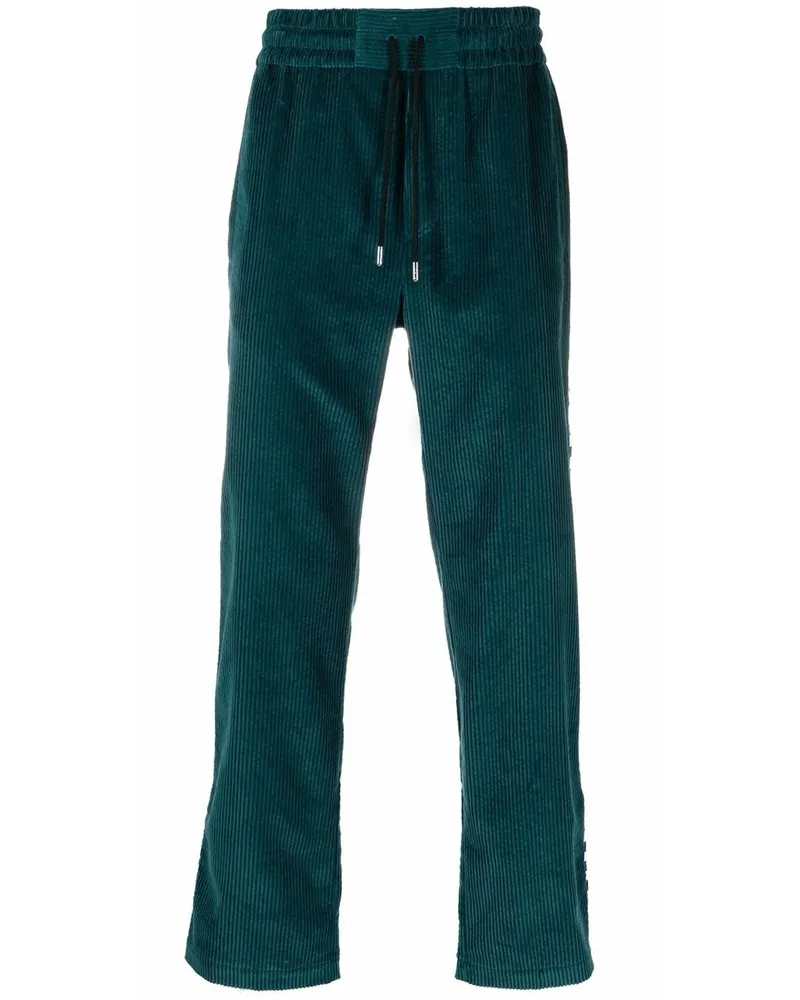 JUST DON Cordhose mit karierten Streifen - Grün Grün