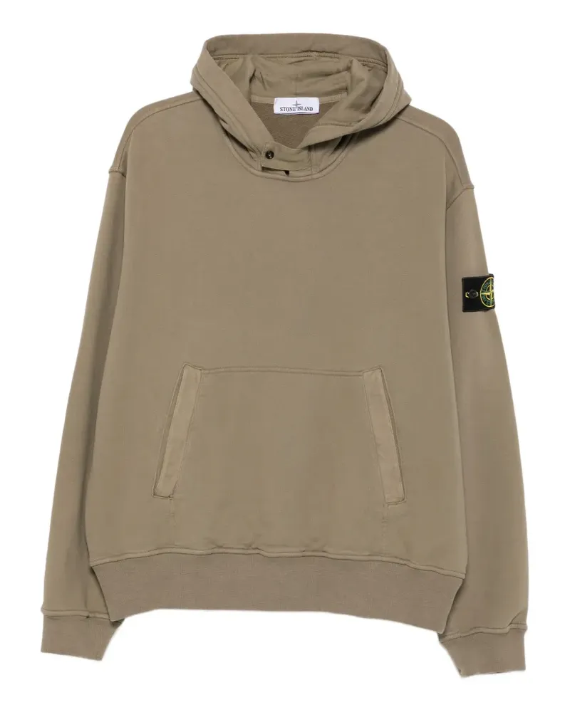 Stone Island Hoodie mit Logo-Patch - Grün Grün
