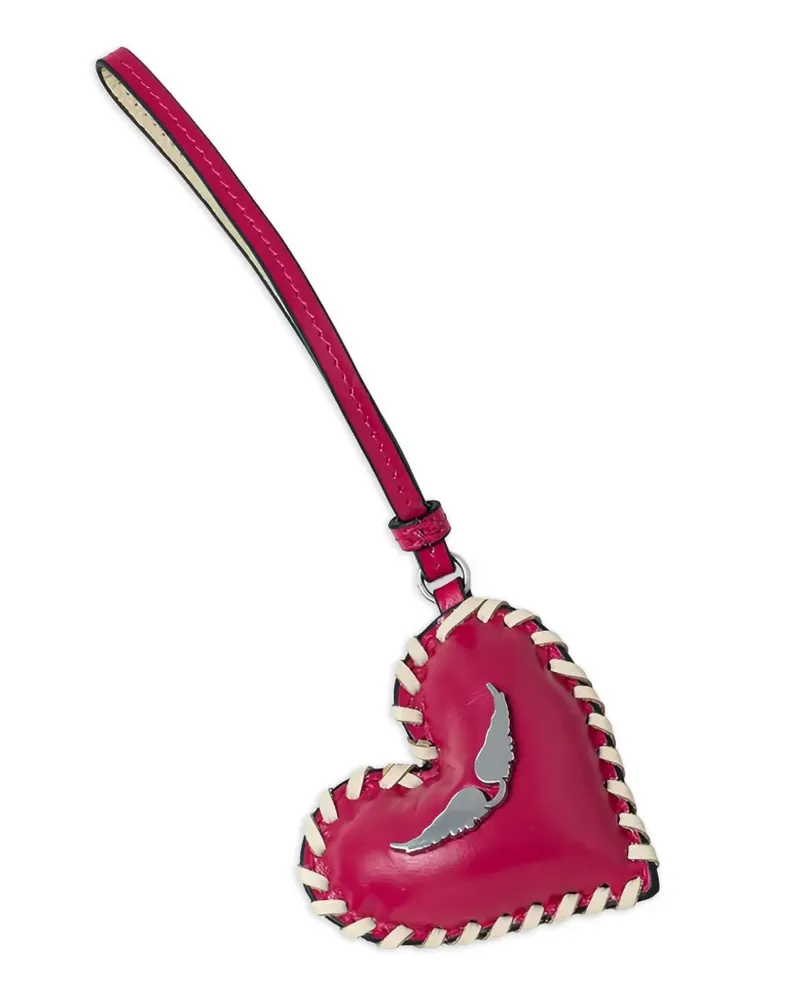 Zadig & Voltaire heart stitched keyring - Rosa Rosa