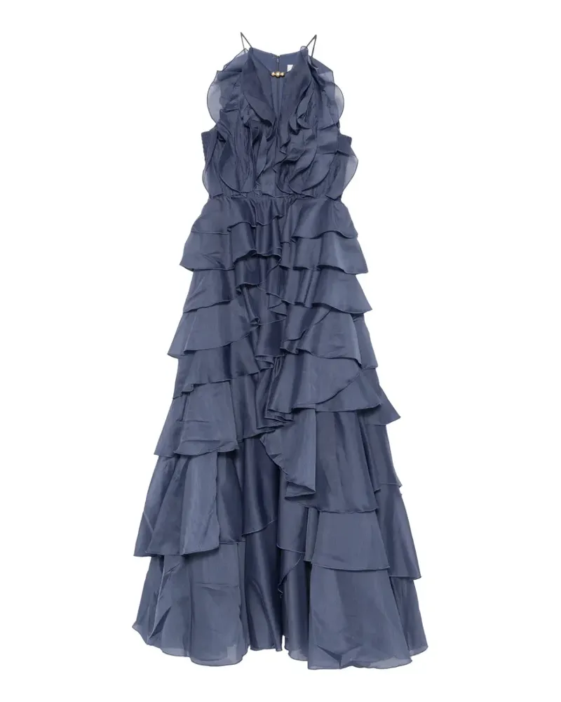 Aje. Cleo ruffled gown - Blau Blau