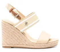 Webbing Wedge-Espadrilles 105mm - Nude