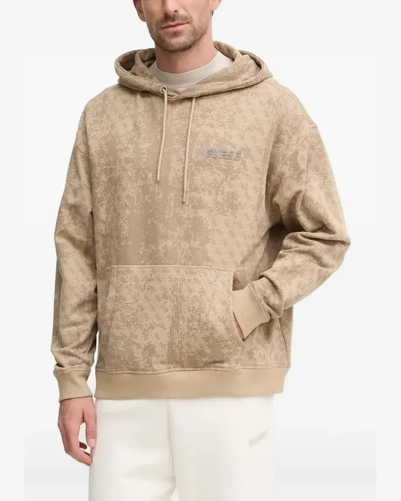 Guess Hoodie mit Logo-Print - Nude Nude