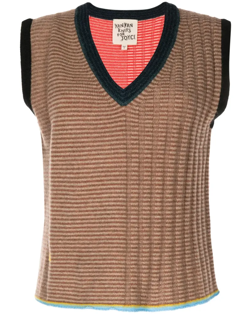 YANYAN KNITS Gestreiftes Oberteil - Braun Braun