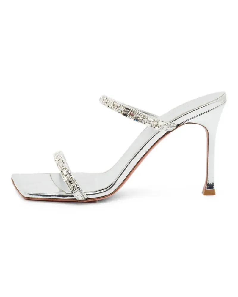Amina Muaddi Diana Sandalen mit Kristallverzierung - Silber Silber
