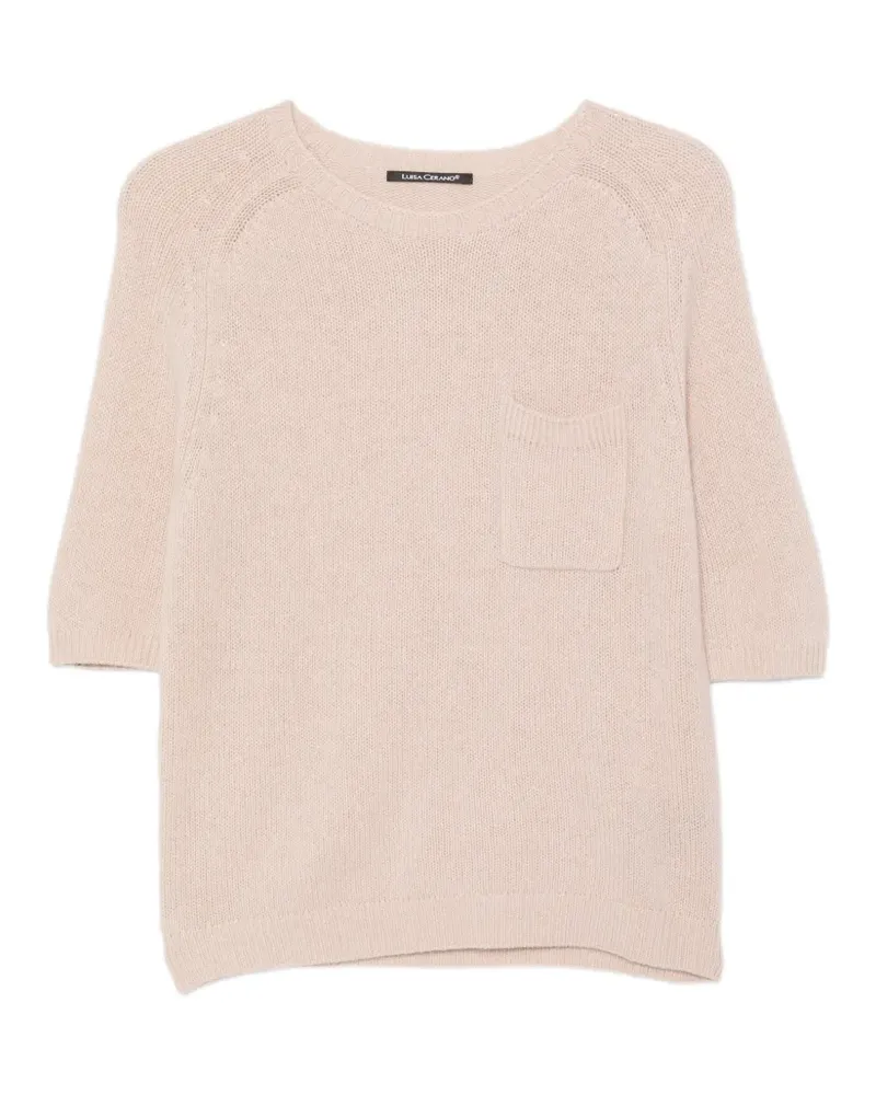 Luisa Cerano Kurzärmeliger Pullover - Rosa Rosa