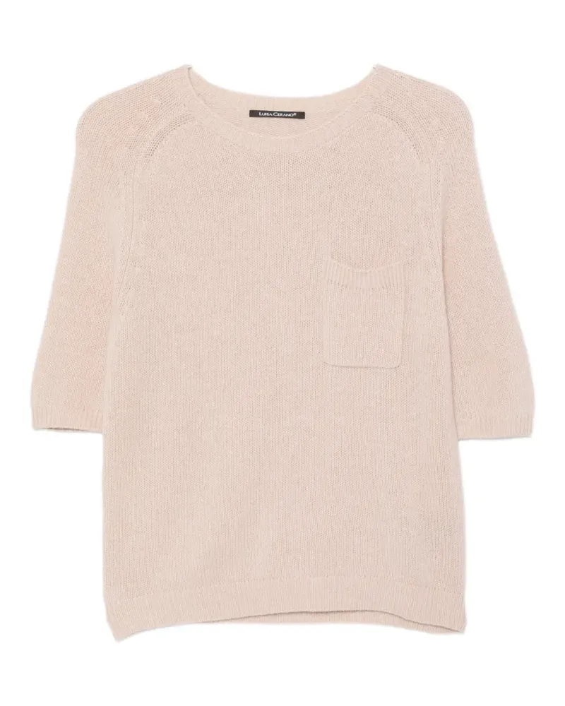 Luisa Cerano Kurzärmeliger Pullover - Rosa Rosa
