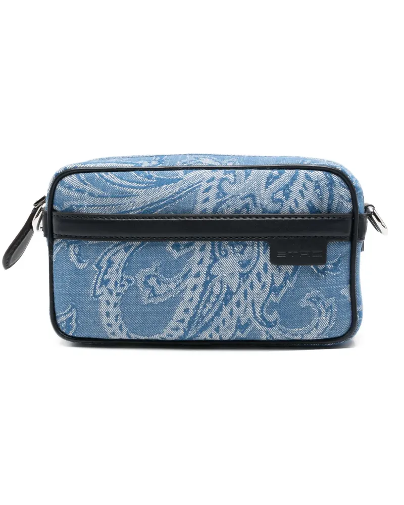 Etro Kuriertasche mit Paisleymuster - Blau Blau