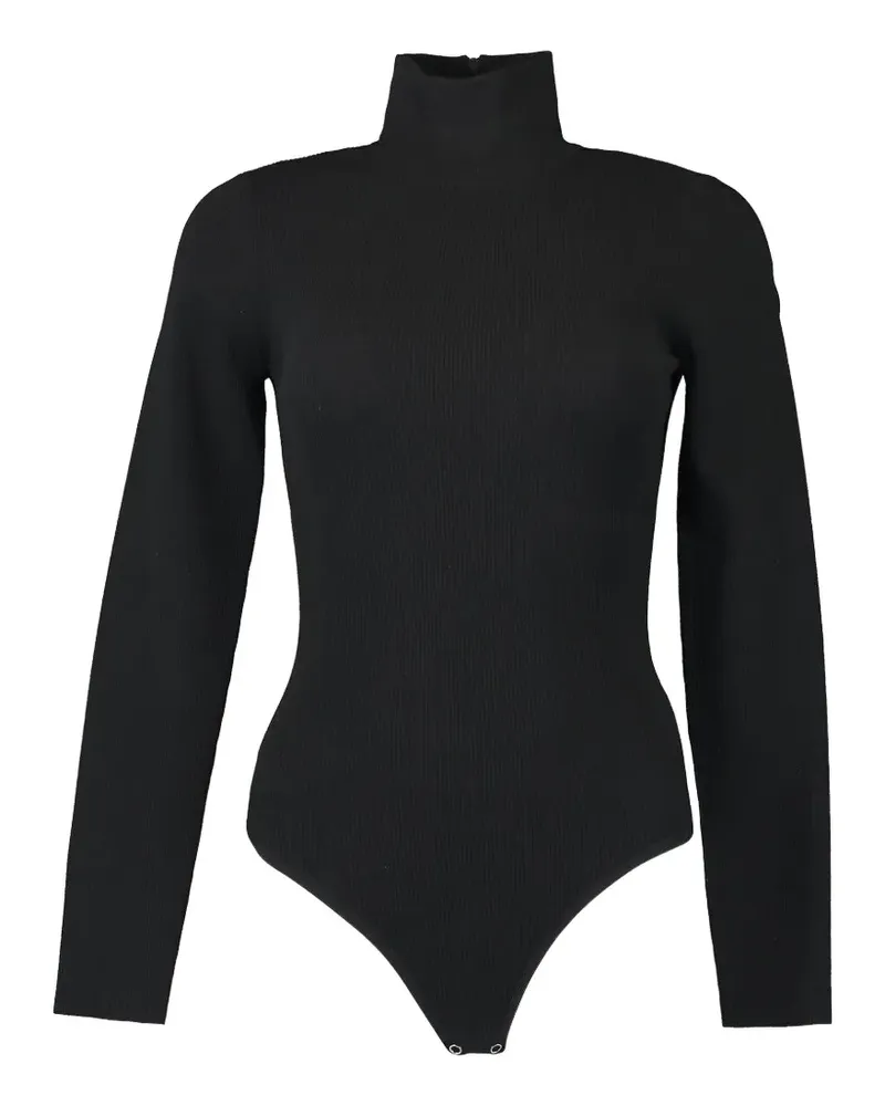 Michael Kors ribbed-knit turtleneck bodysuit - Schwarz Schwarz