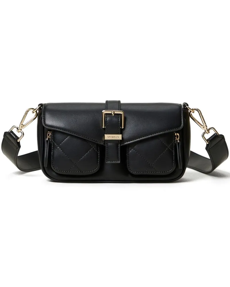 Twin-Set Schultertasche mit gesteppten Taschen - Schwarz Schwarz