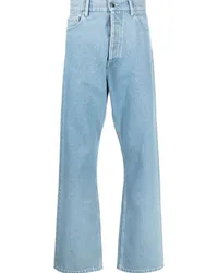 Nanushka Gerade High-Waist-Jeans Blau