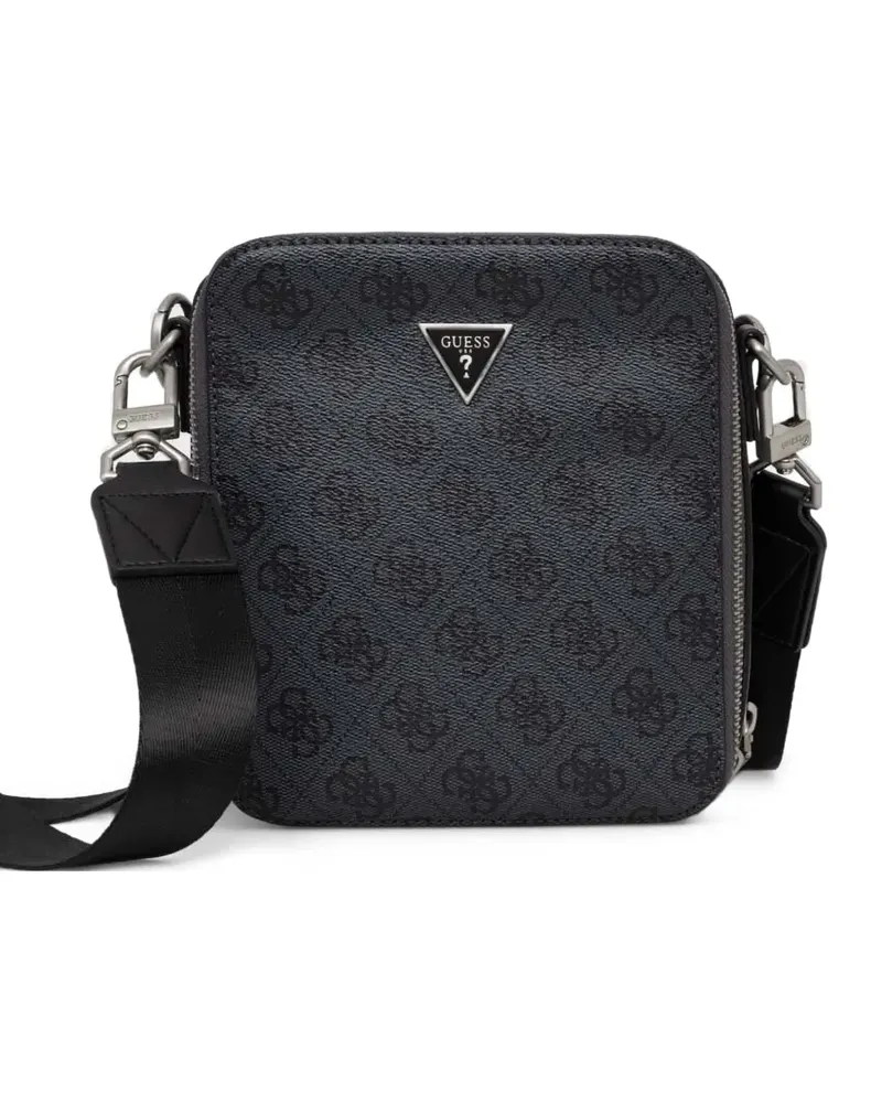 Guess mini Torino 4G logo monogram-print messenger bag - Grau Grau